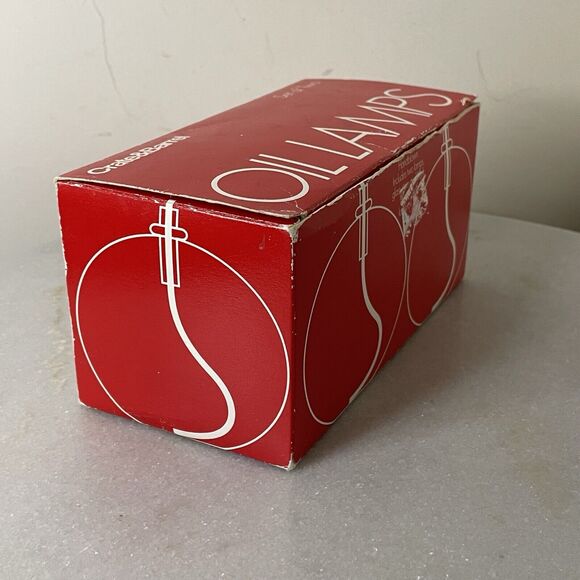 Crate & Barrel Handblown Clear Art Glass Oil Lamps -MCM Style - Old New Stock - Picture 7 of 11